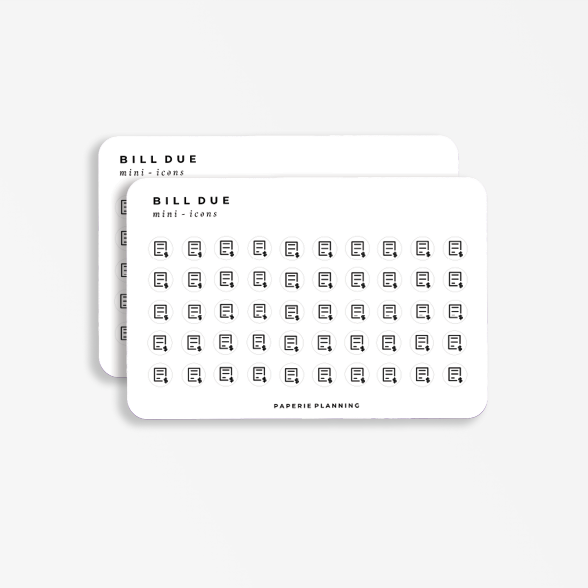 Bill Due Icons