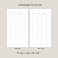 Spending Tracker Inserts