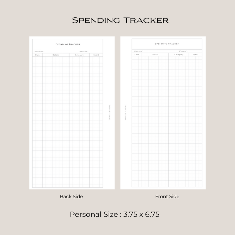 Spending Tracker Inserts