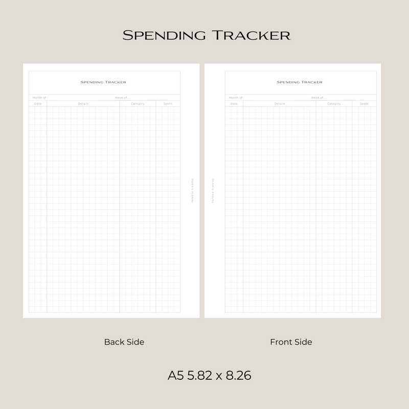 Spending Tracker Inserts