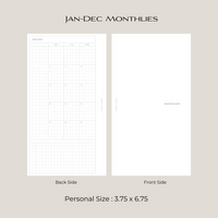 Jan-Dec Monthly Inserts