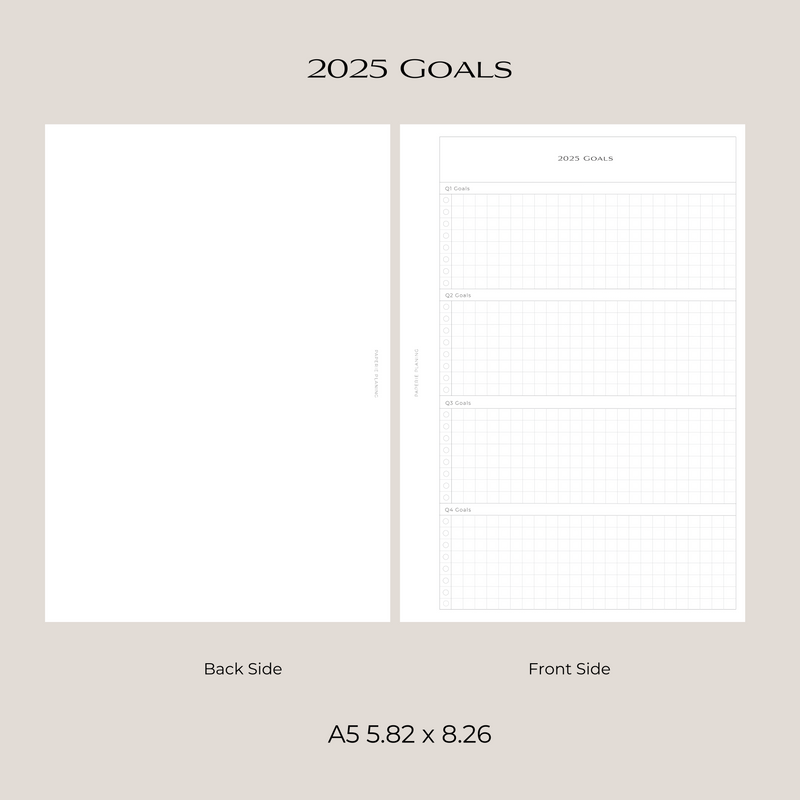 2025 Goals Inserts