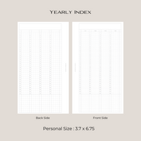 Jan-Dec Yearly Index Inserts