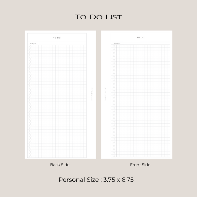 To Do List Inserts