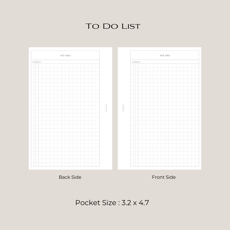 To Do List Inserts