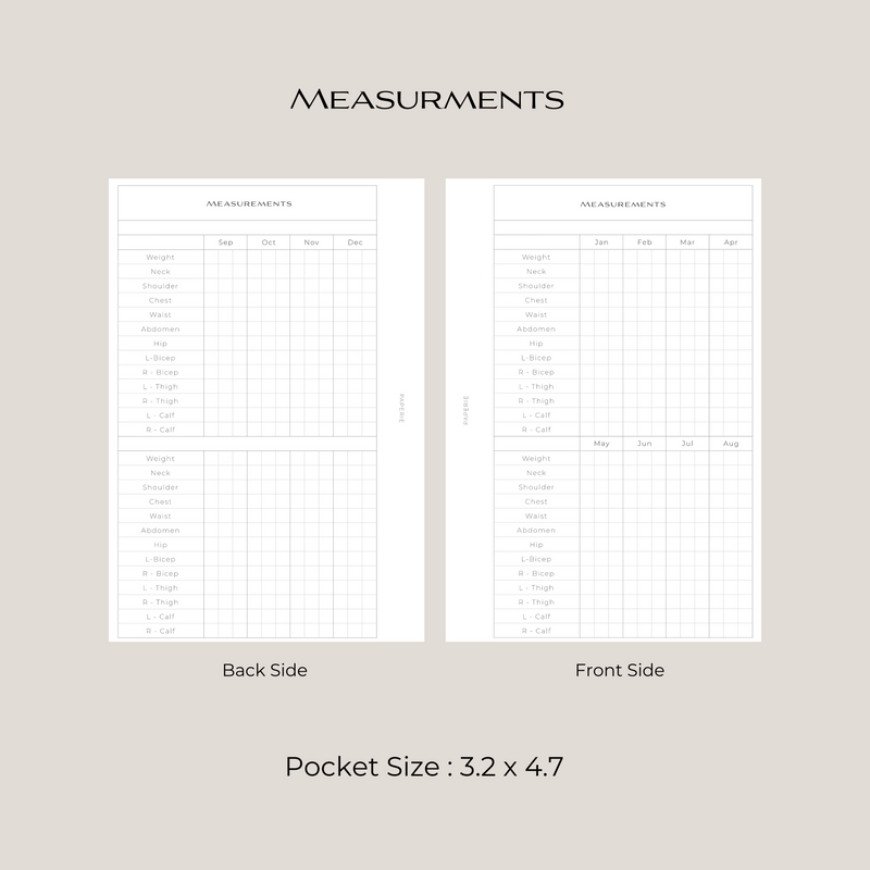 Measurements Inserts