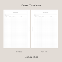 Debt Tracker Inserts