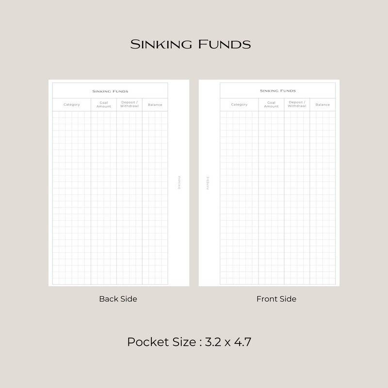 Sinking Funds Inserts