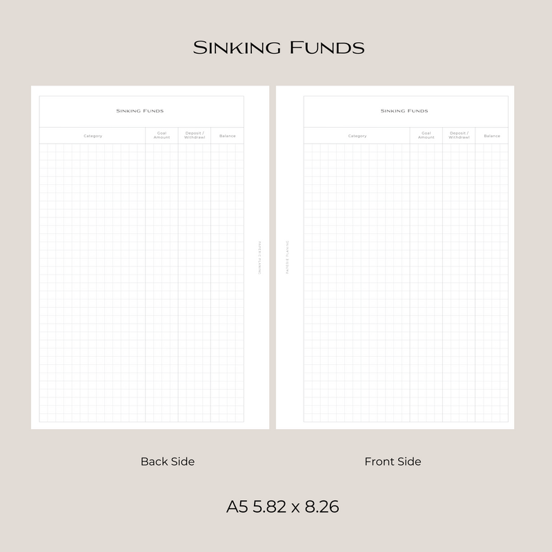 Sinking Funds Inserts