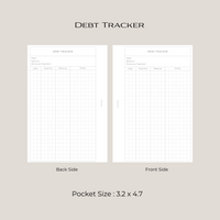 Debt Tracker Inserts