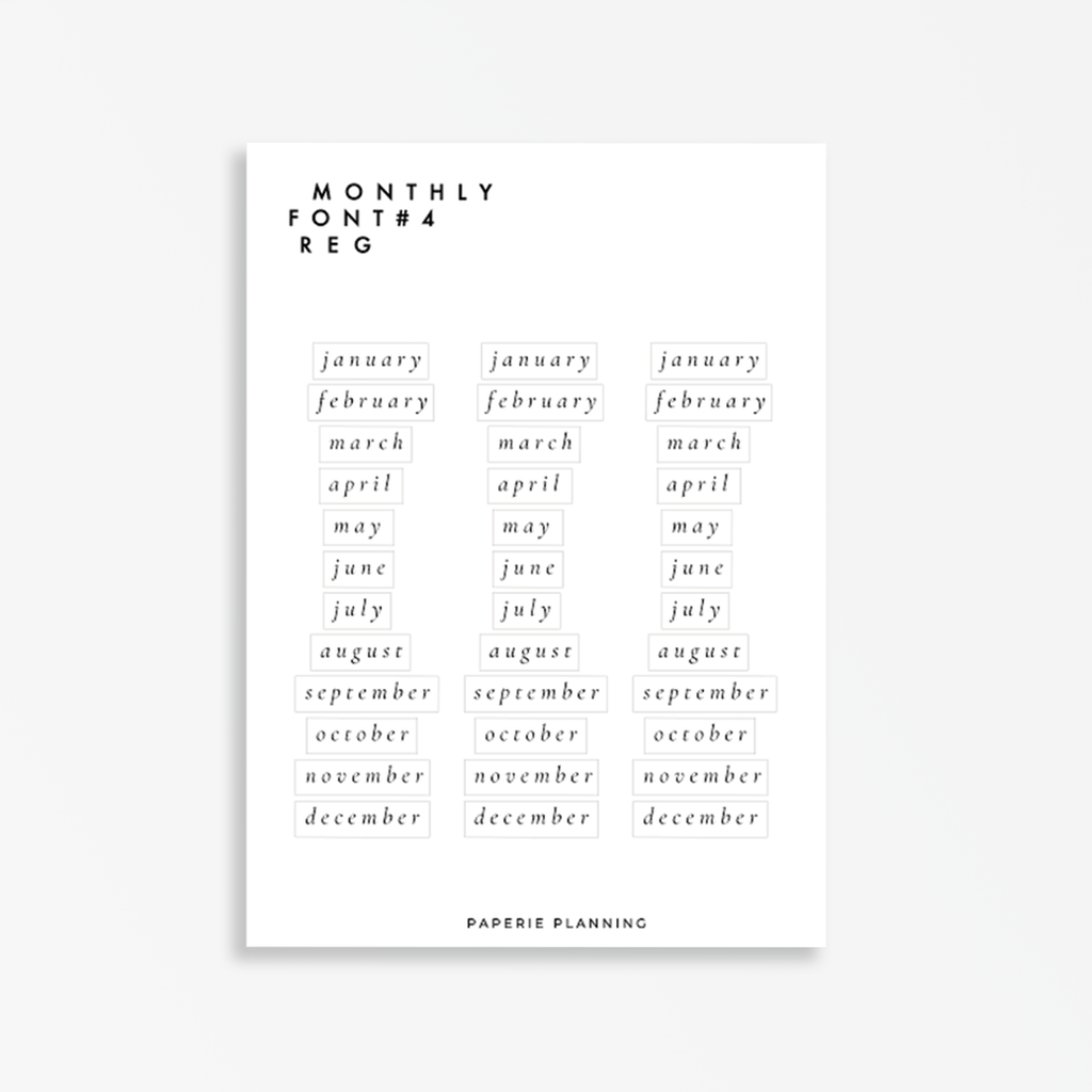 Monthly Scripts - Font #4 – Paperie Planning