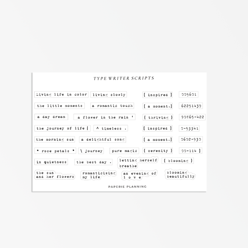 Typewriter Scripts
