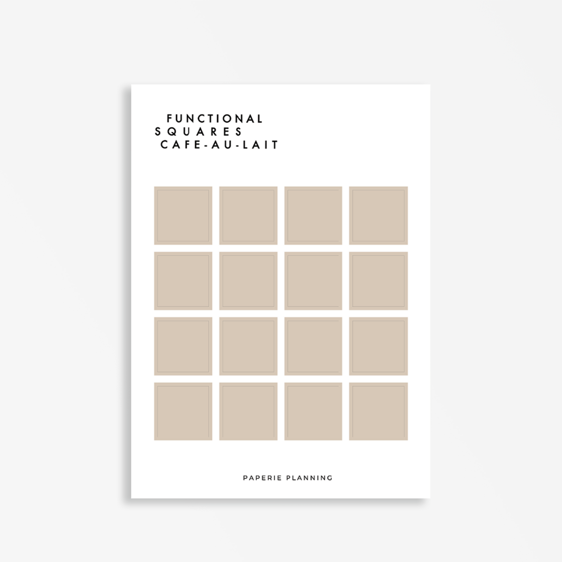 Large functional squares paperie planning